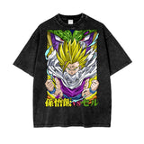 Gohan Dragonball Oversize Snow Washed T-Shirt ODMPOD