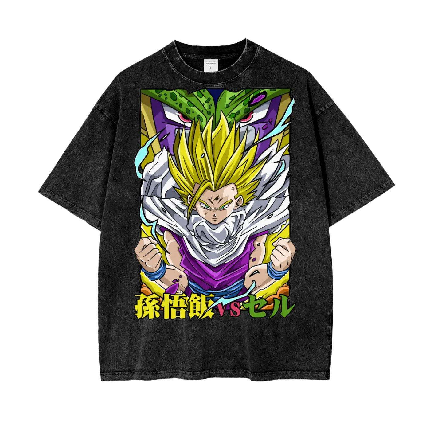 Gohan Dragonball Oversize Snow Washed T-Shirt ODMPOD