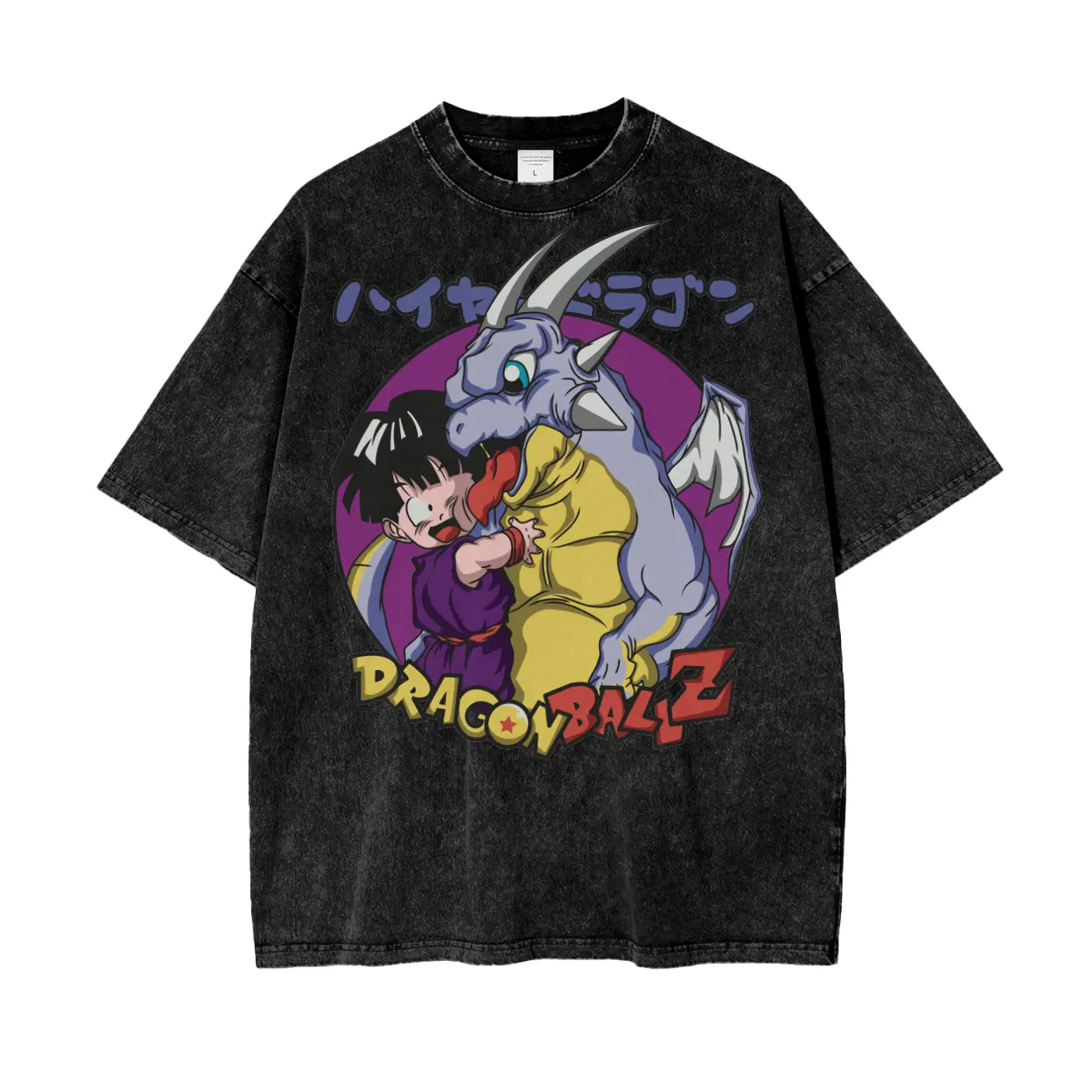 Gohan Dragonball Oversize Snow Washed T-Shirt ODMPOD