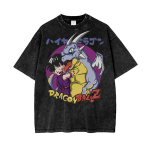 Gohan Dragonball Oversize Snow Washed T-Shirt ODMPOD