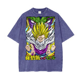 Gohan Dragonball Oversize Snow Washed T-Shirt ODMPOD