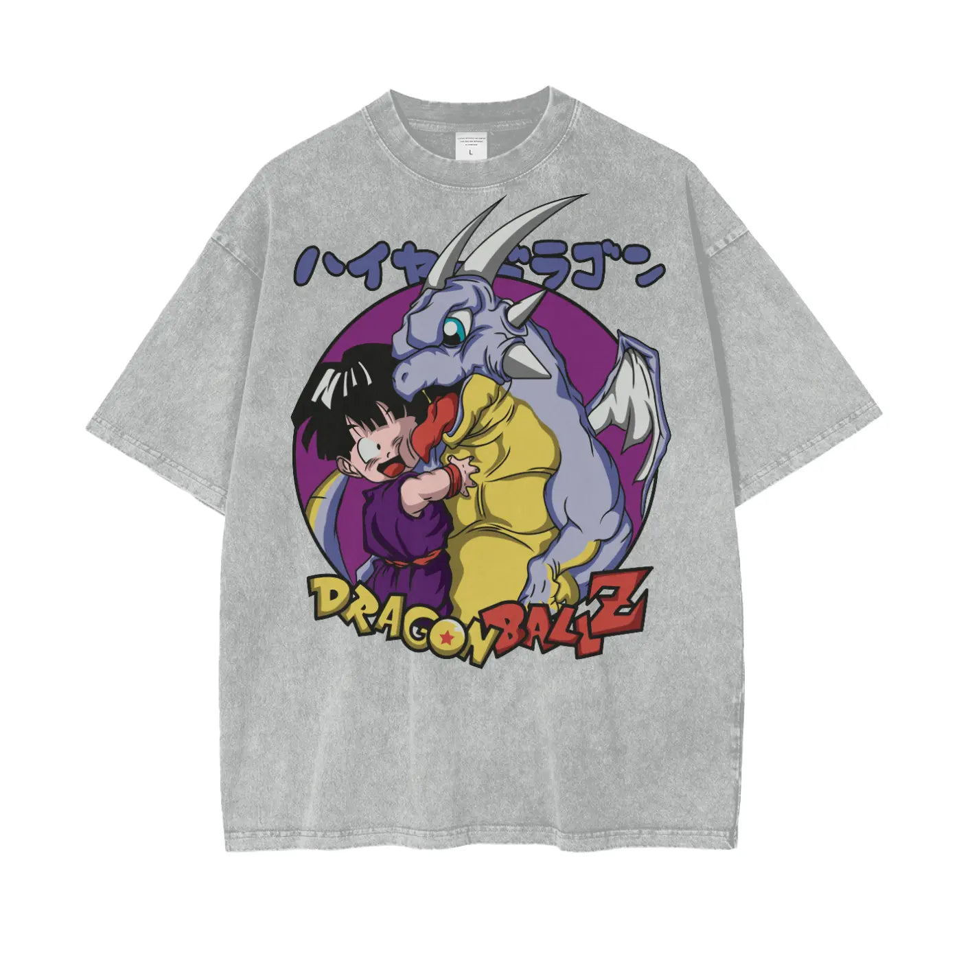 Gohan Dragonball Oversize Snow Washed T-Shirt ODMPOD