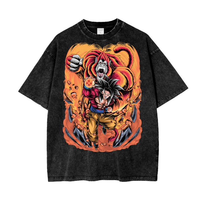 Goku Dragonball GT Oversize Snow Washed T-Shirt ODMPOD