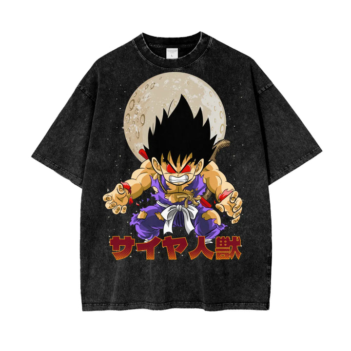 Goku Dragonball Oversize Snow Washed T-Shirt ODMPOD