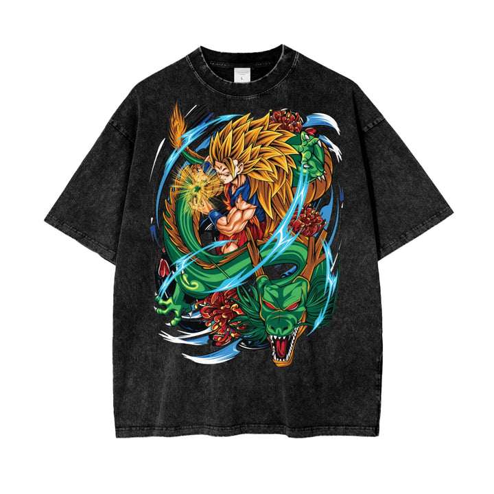 Goku Dragonball Oversize Snow Washed T-Shirt ODMPOD