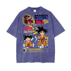 Goku Dragonball Oversize Snow Washed T-Shirt ODMPOD