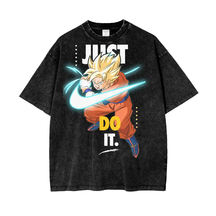 Goku Dragonball Oversize Snow Washed T-Shirt ODMPOD