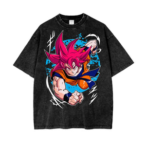 Goku Dragonball Super Oversize Snow Washed T-Shirt ODMPOD