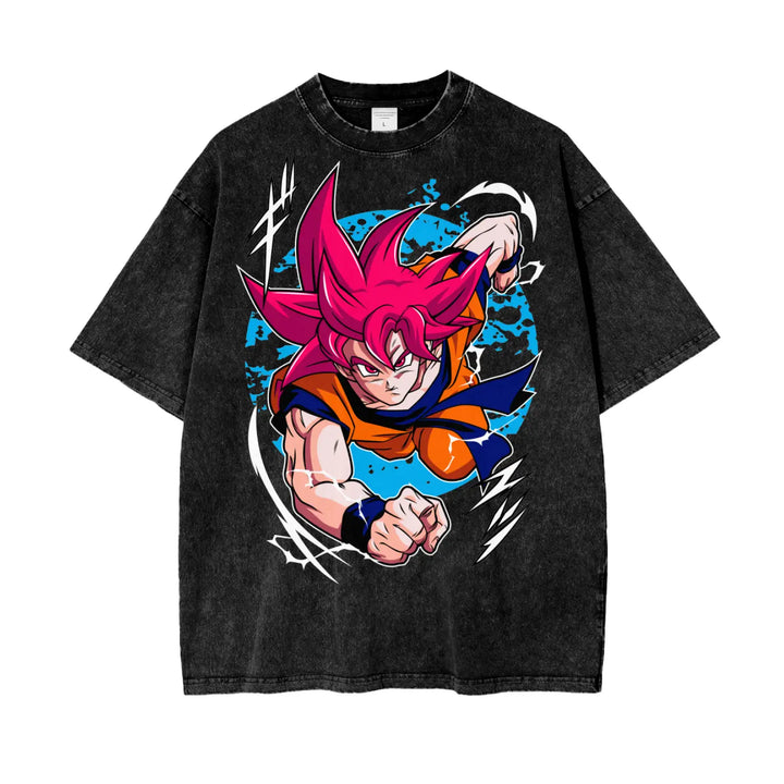 Goku Dragonball Super Oversize Snow Washed T-Shirt ODMPOD