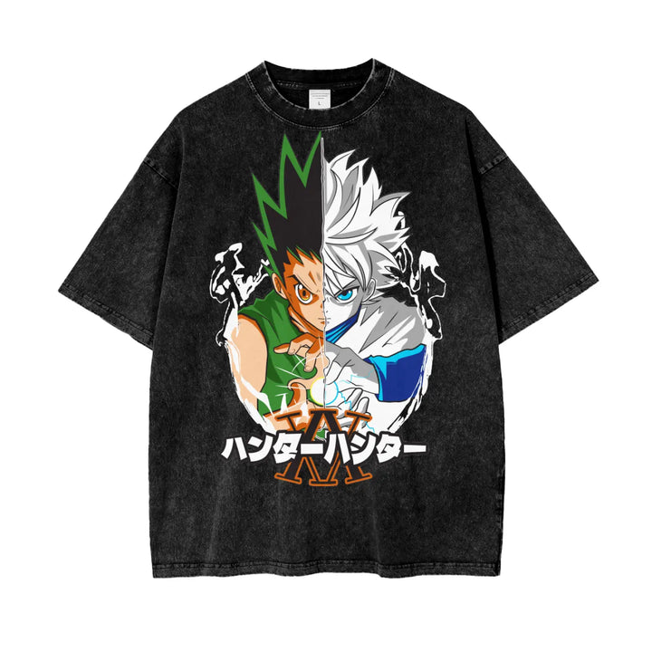 Gon x Killua Hunter x Hunter Oversize Snow Washed T-Shirt ODMPOD
