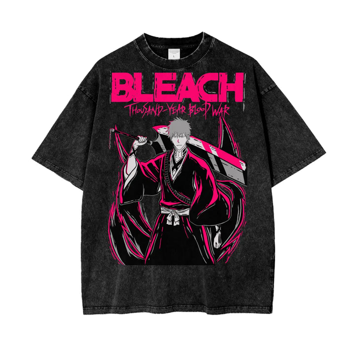 Ichigo Bleach Oversize Snow Washed T-Shirt ODMPOD