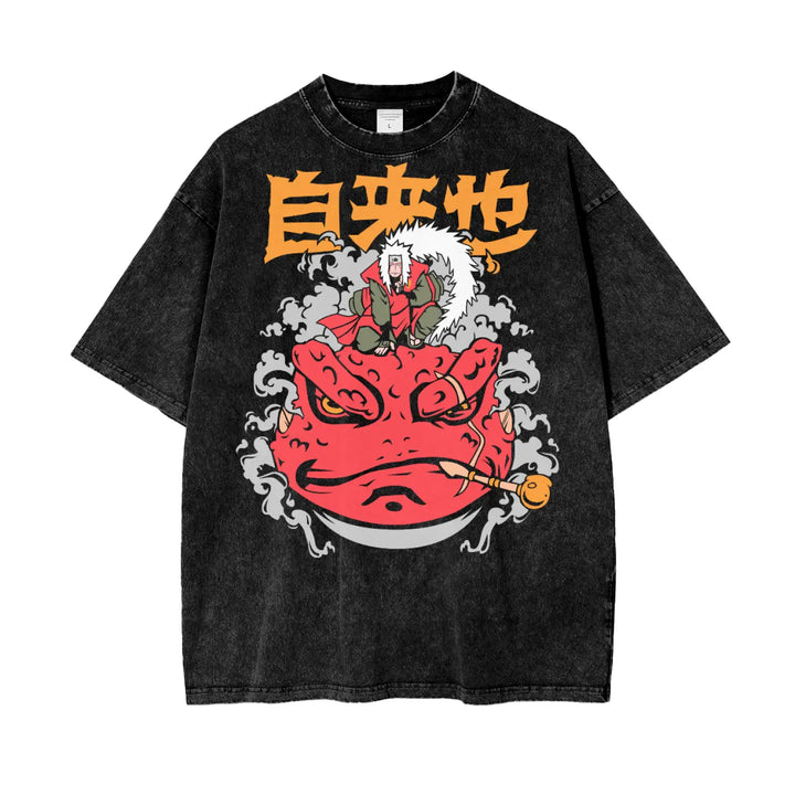 Jiraiya Naruto Oversize Snow Washed T-Shirt ODMPOD