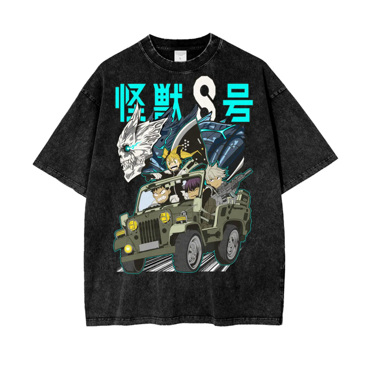 Kaiju No 8 Oversize Snow Washed T-Shirt ODMPOD