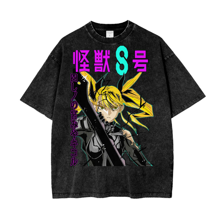 Kaiju No 8 Oversize Snow Washed T-Shirt ODMPOD