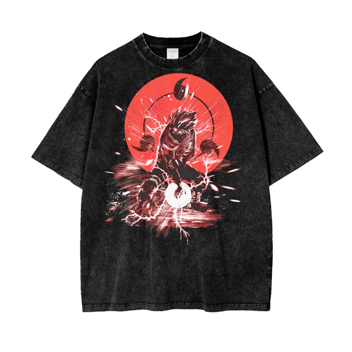 Kakashi Naruto Oversize Snow Washed T-Shirt ODMPOD