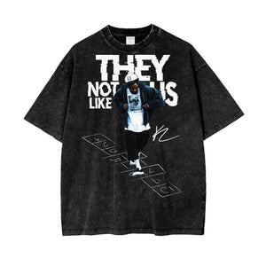 Kendrick Lamar They Not like Us Oversize Snow Washed T-Shirt ODMPOD