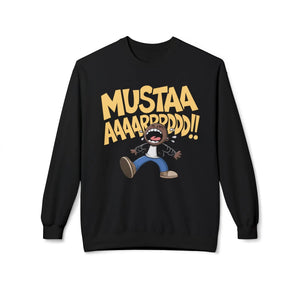 Kendrick Mustard Funny Unisex Fleece Crewneck Sweatshirt - 'MUSTAA AAAAAARRRPDD!!' Printify