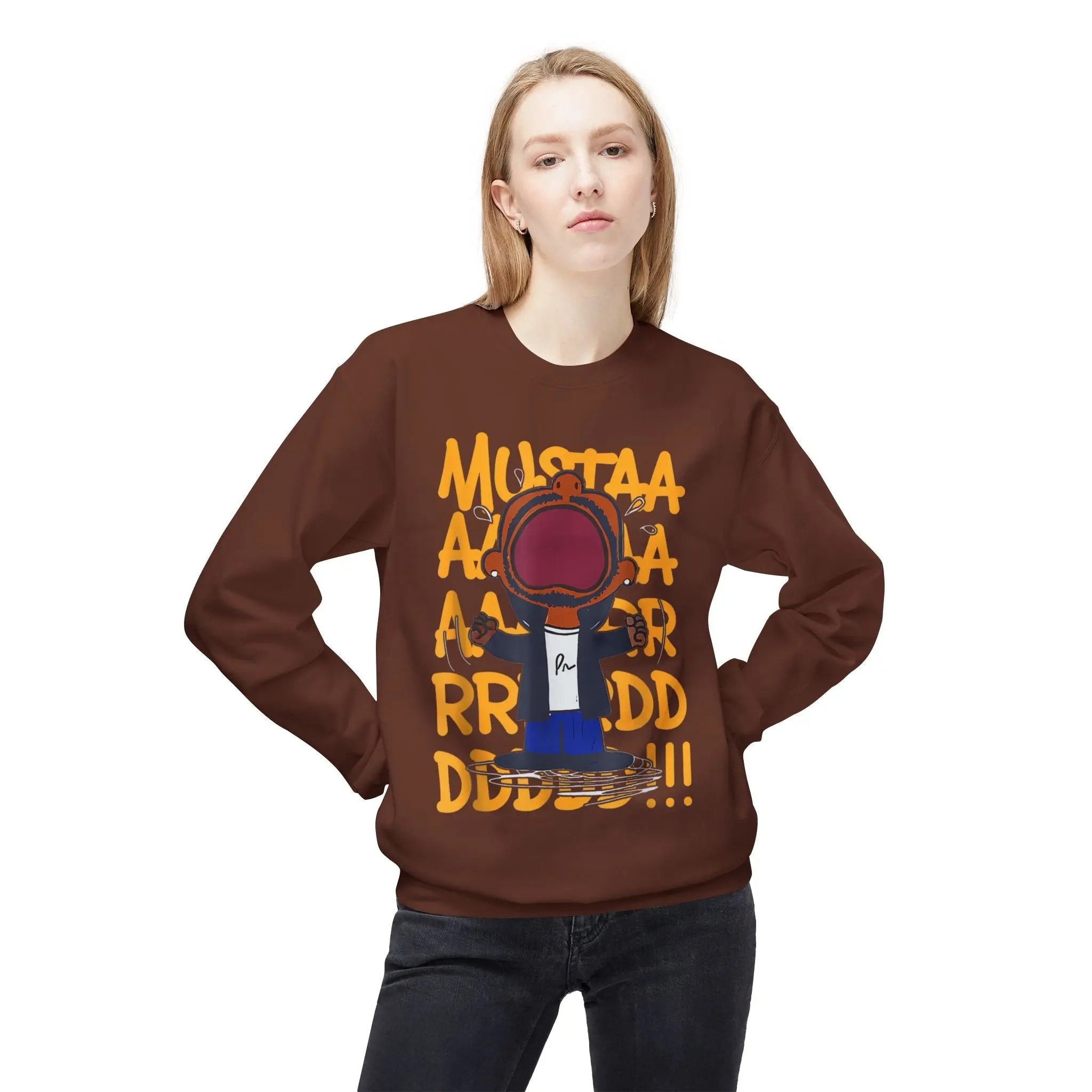 Kendrick Mustard Unisex Funny Graphic Crewneck Sweatshirt - 'Mustaa Aaarrrrddddd!!!' Printify