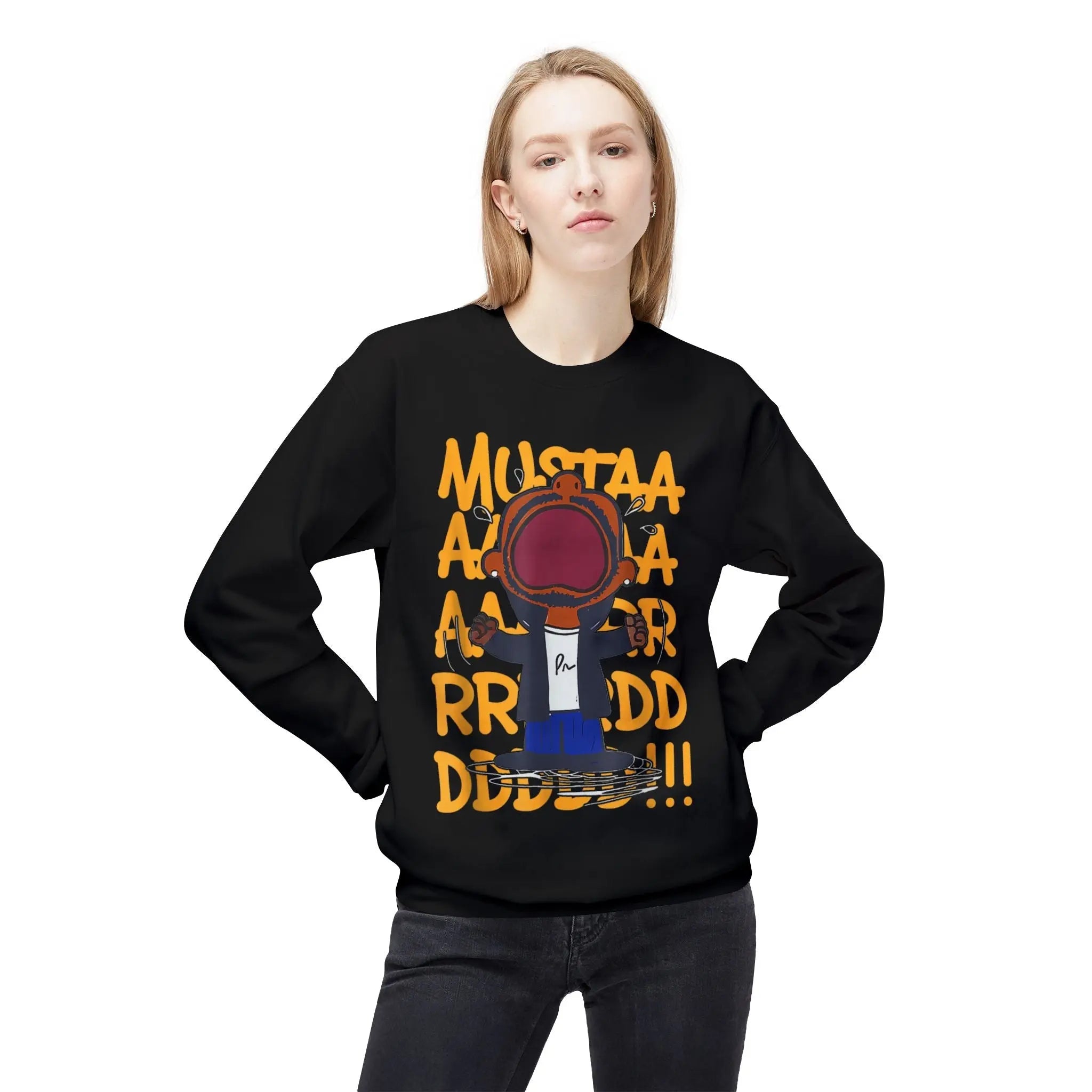 Kendrick Mustard Unisex Funny Graphic Crewneck Sweatshirt - 'Mustaa Aaarrrrddddd!!!' Printify