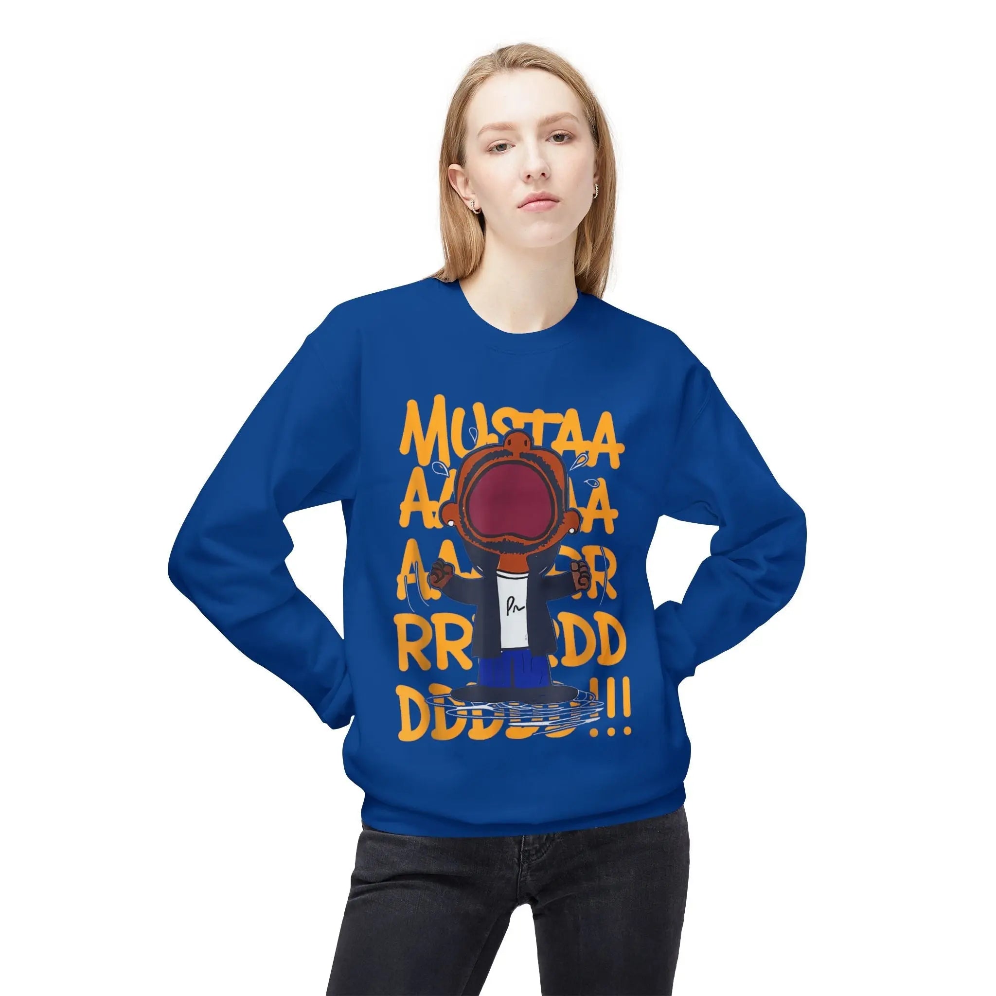 Kendrick Mustard Unisex Funny Graphic Crewneck Sweatshirt - 'Mustaa Aaarrrrddddd!!!' Printify