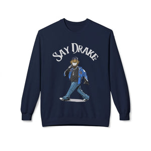 Kendrick Say Drake Graphic Fleece Sweatshirt - Unisex Midweight Crewneck Printify