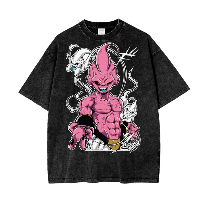 Kid Buu Dragonball Oversize Snow Washed T-Shirt ODMPOD