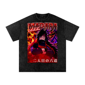 MADARA UCHIHA Naruto Acid Wash Oversize T-Shirt ODMPOD