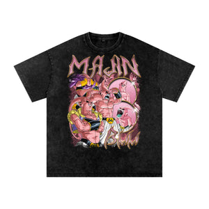 Majin Buu Dragonball Acid Wash Oversize T-Shirt ODMPOD