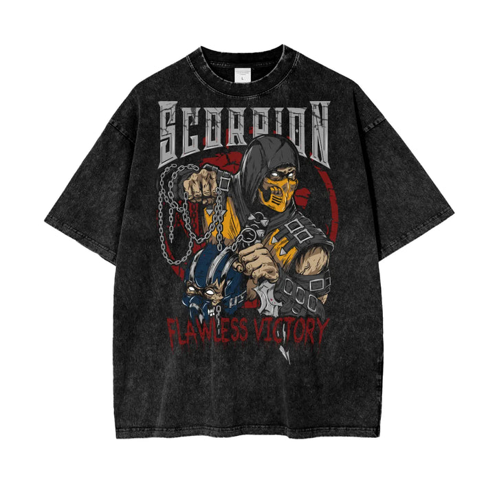 Mortal Kombat Oversize Snow Washed T-Shirt ODMPOD