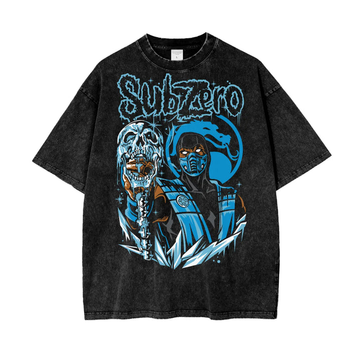 Mortal Kombat Oversize Snow Washed T-Shirt ODMPOD