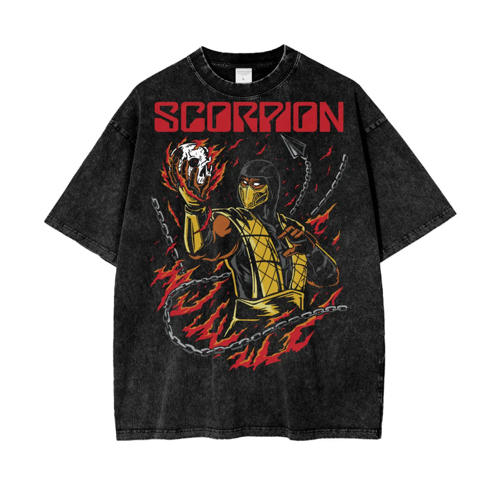 Mortal Kombat Oversize Snow Washed T-Shirt ODMPOD