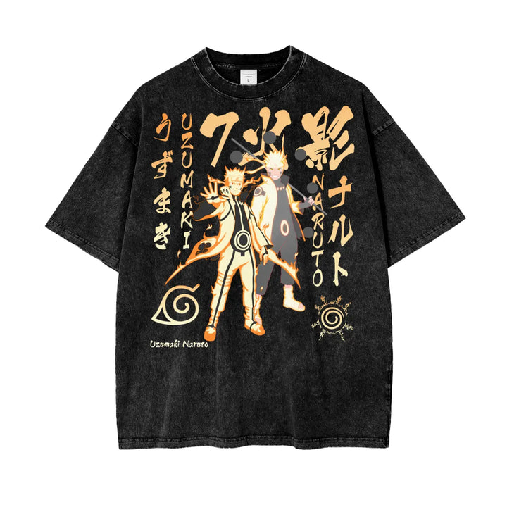 Naruto Oversize Snow Washed T-Shirt ODMPOD