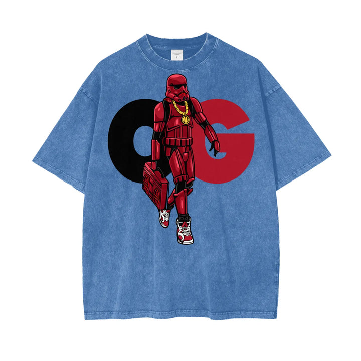OG Storm Trooper Starwars Oversize Snow Washed T-Shirt ODMPOD