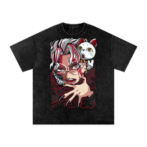 Okarun Dandadan Acid Wash Oversize T-Shirt ODMPOD