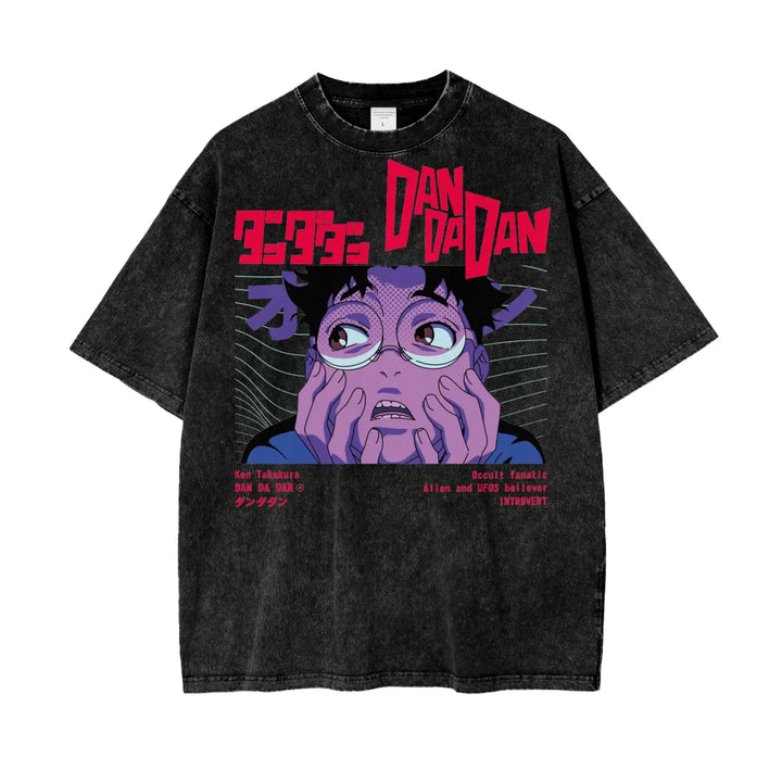 Okarun Dandadan Oversize Snow Washed T-Shirt ODMPOD