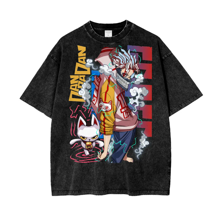 Okarun x Turbo Granny Dandadan Oversize Snow Washed T-Shirt ODMPOD