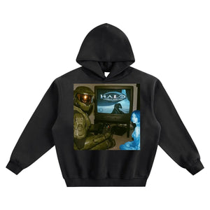 Retro Gaming Fleeced Boxy Hoodie ODMPOD