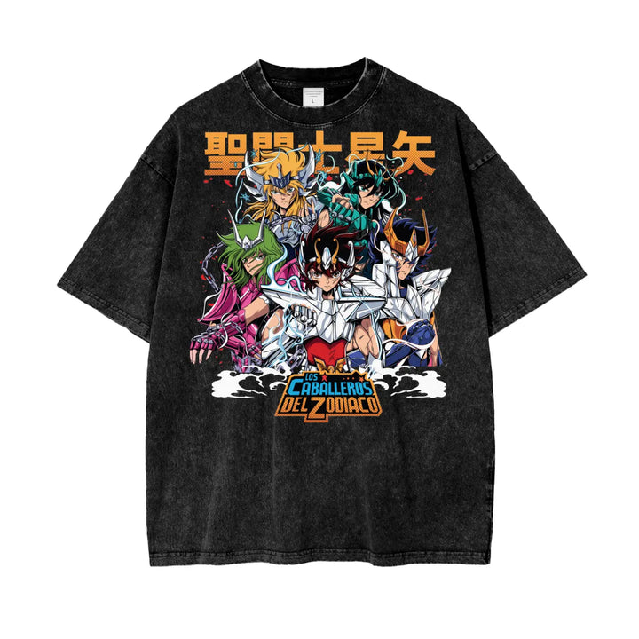 Saint Seiya Oversize Snow Washed T-Shirt ODMPOD