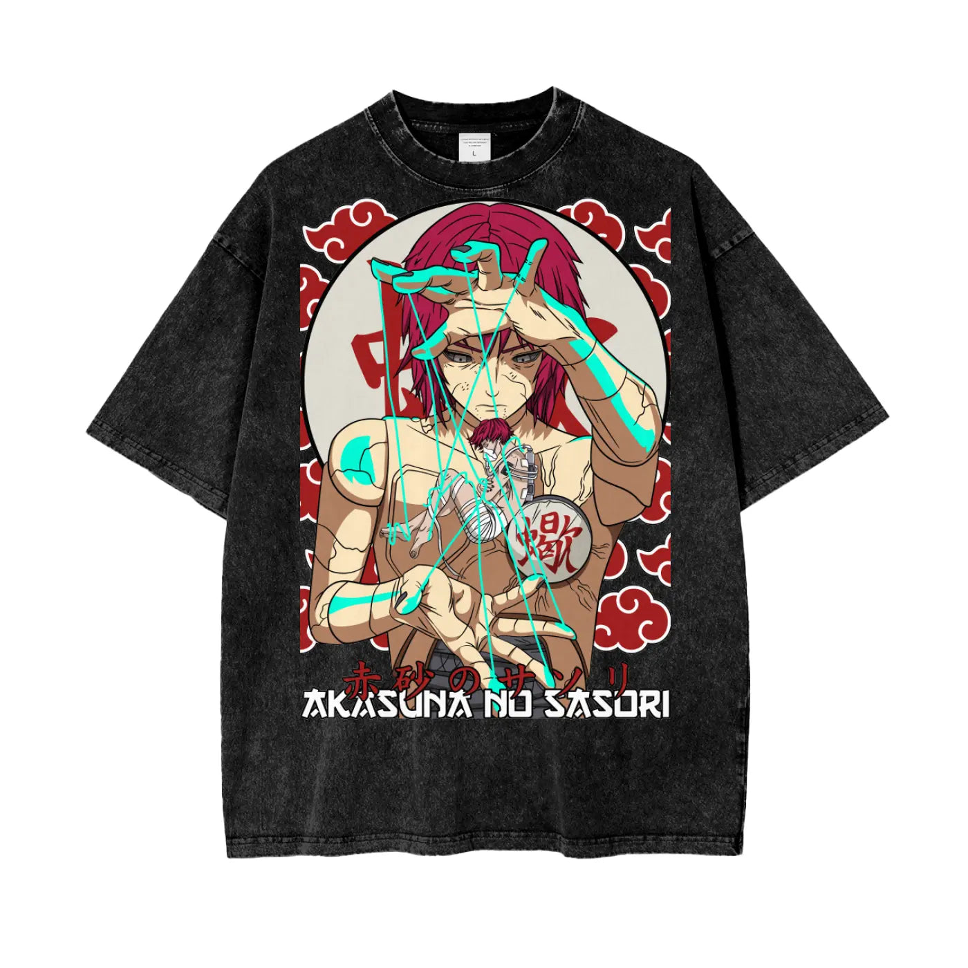 Sasori Naruto Oversize Snow Washed T-Shirt ODMPOD
