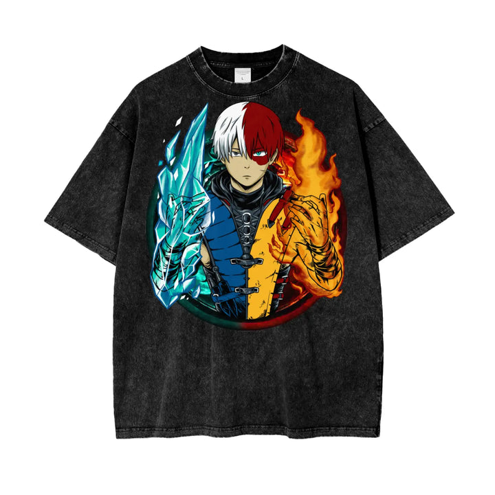 Shoto My hero academia Oversize Snow Washed T-Shirt ODMPOD