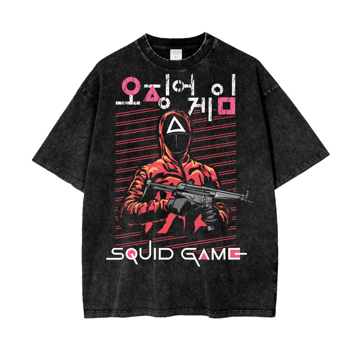 Squid Game Oversize Snow Washed T-Shirt ODMPOD