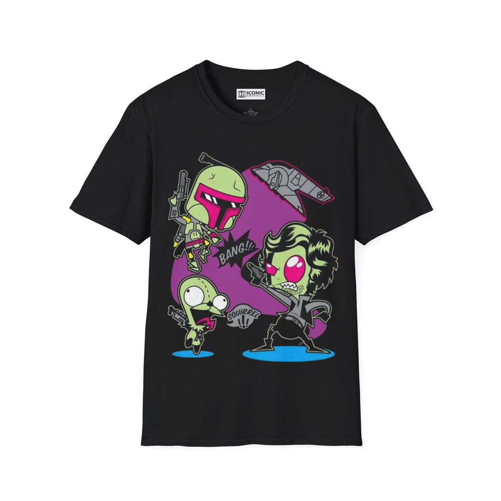 Star Wars T-Shirt - IGZ Clothing  - Star Wars-Invader Zim Unisex Softstyle T-Shirt Best Price 26 at IGZ Clothing