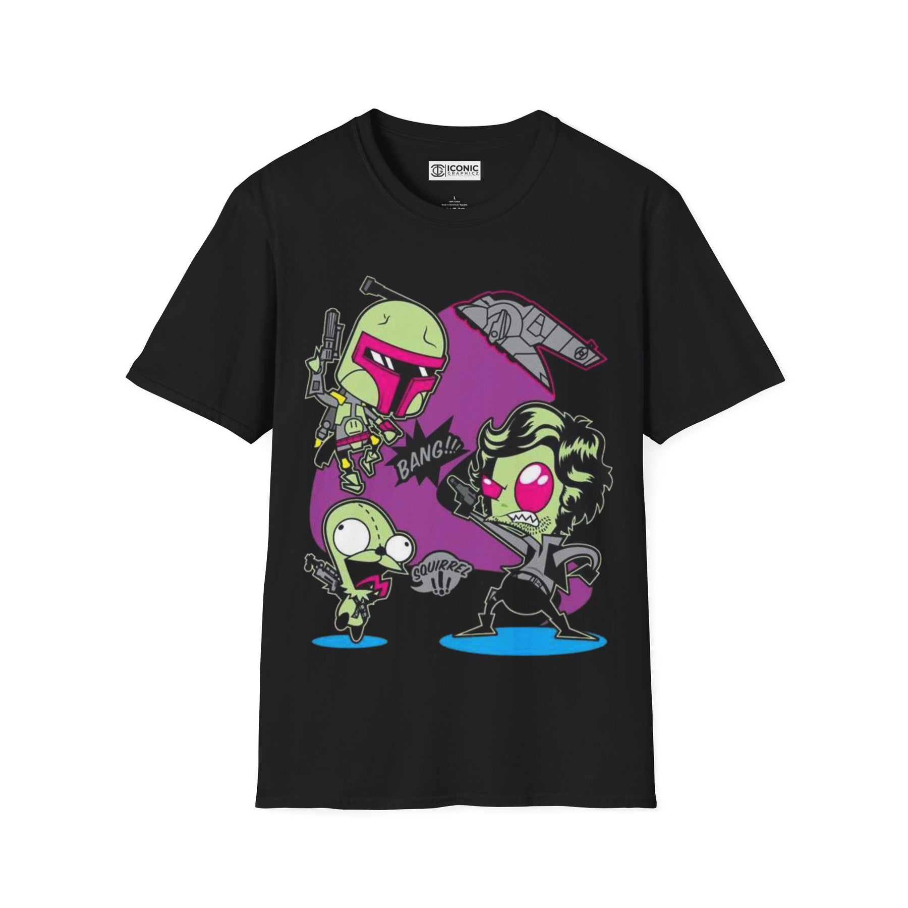 Star Wars T-Shirt - IGZ Clothing  - Star Wars-Invader Zim Unisex Softstyle T-Shirt Best Price 26 at IGZ Clothing