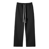 Streetwear Unisex Solid Color Fleece Straight Leg Pants ODMPOD