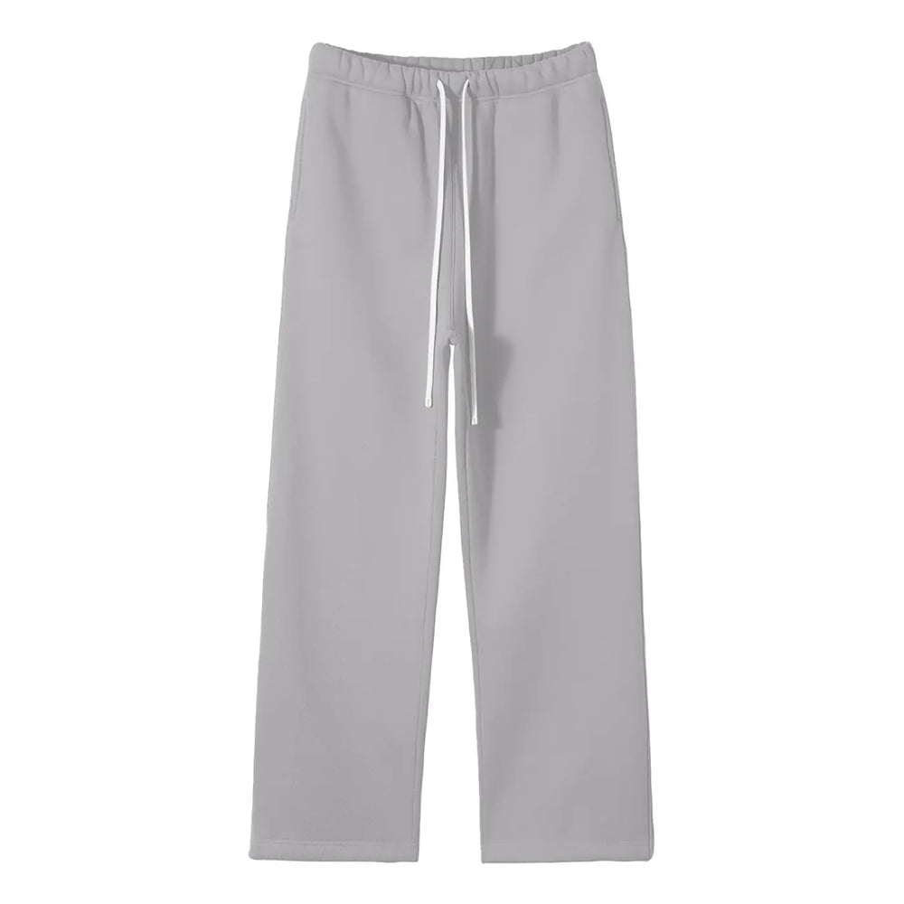 Streetwear Unisex Solid Color Fleece Straight Leg Pants ODMPOD