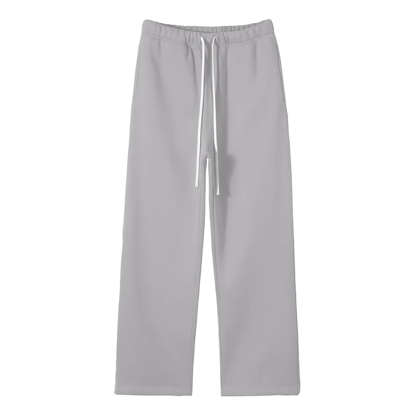 Streetwear Unisex Solid Color Fleece Straight Leg Pants ODMPOD