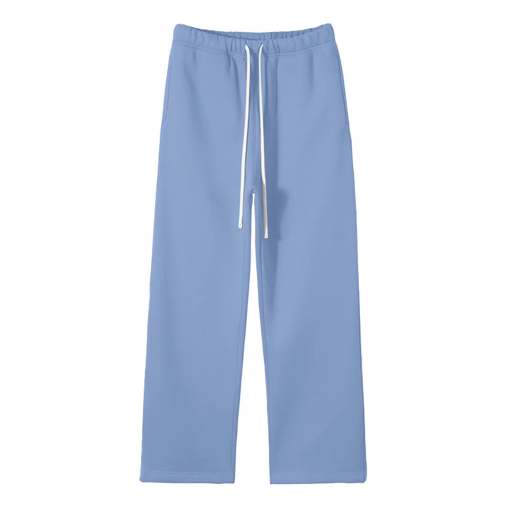 Streetwear Unisex Solid Color Fleece Straight Leg Pants ODMPOD