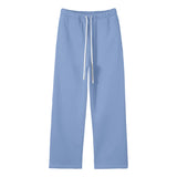 Streetwear Unisex Solid Color Fleece Straight Leg Pants ODMPOD