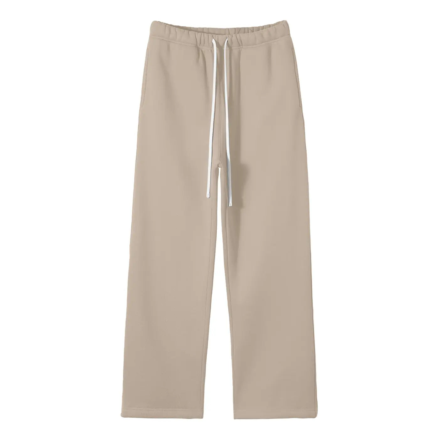 Streetwear Unisex Solid Color Fleece Straight Leg Pants ODMPOD