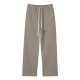 Streetwear Unisex Solid Color Fleece Straight Leg Pants ODMPOD